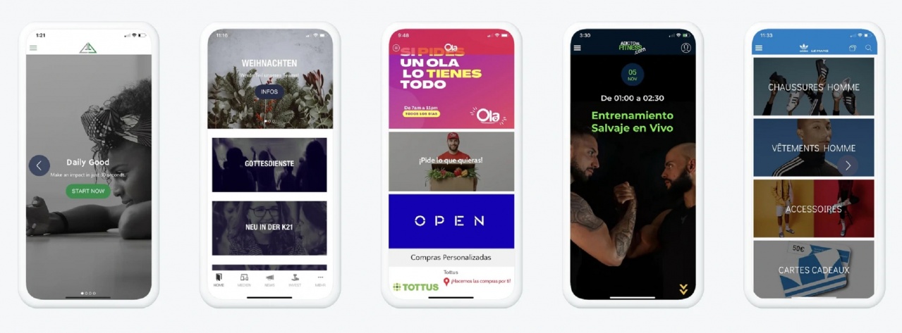 GoodBarber eCommerce app builder: dedicated templates and layouts for eCommerce shopping apps for mobile