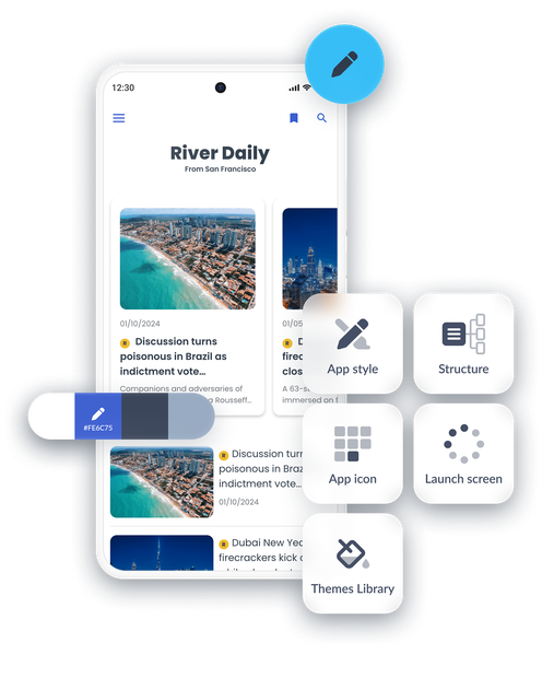 Example illustrating the application's customization possibilities