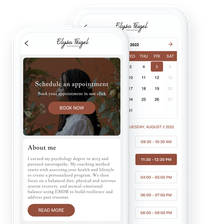 Manage your scheduling and let your customers book services directly from their phone.